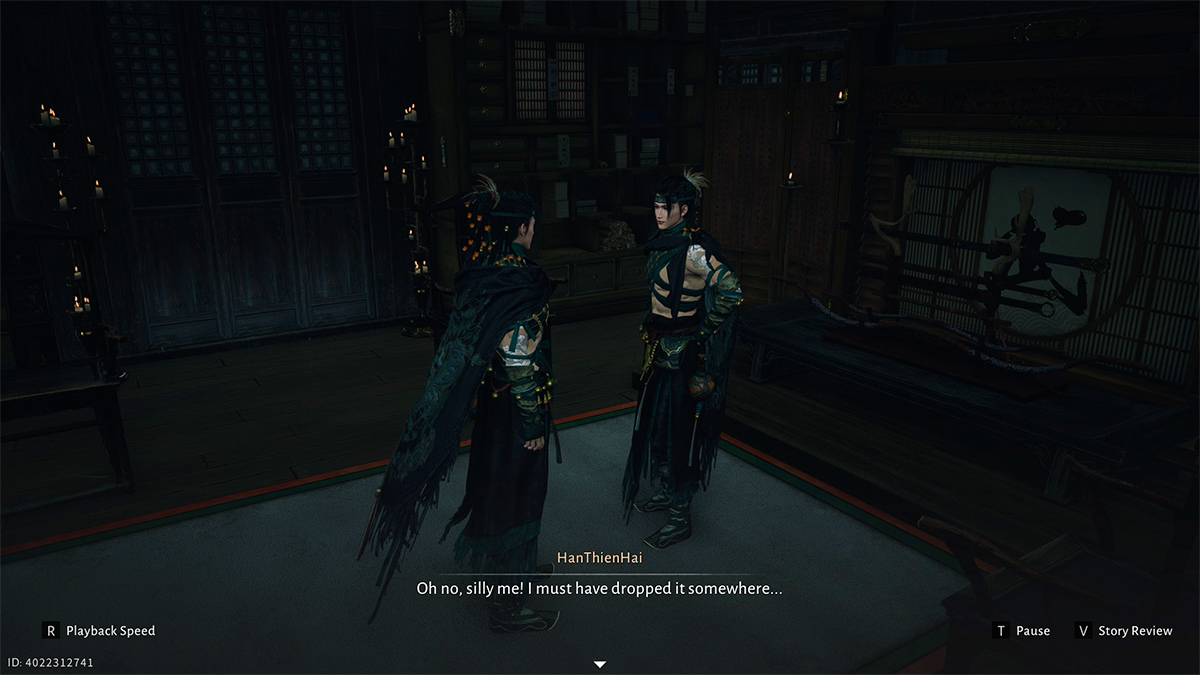 Đến nói chuyện với Elder Tian ở trong nhà gần sân tập võ để nhận Rope Dart