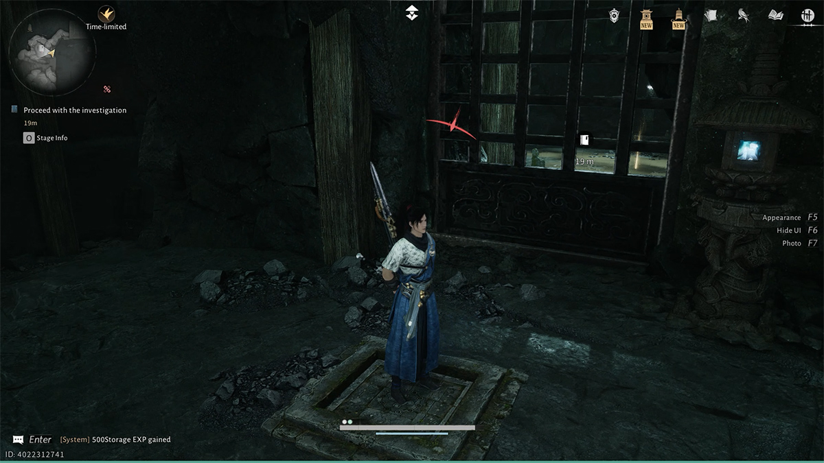 Các bạn đi vòng vào bên trong, lấy bức tượng nhỏ từ bên trong đặt vào bệ kích hoạt tượng phun nước ở bên ngoài. Sau đó, di chuyển vào bên trong, dùng Tai Chi bắn nước kéo cánh cửa lên.