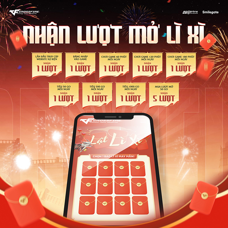 Crossfire mở sự kiện Lật Lì Xì và đua top dịp Tết