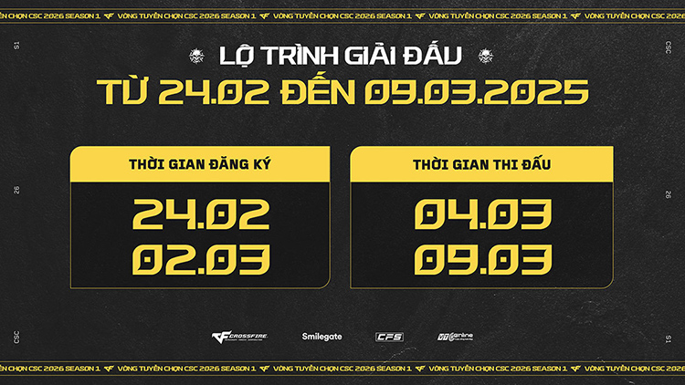 Vòng tuyển chọn CSC 2026 Season 1 chính thức khởi động