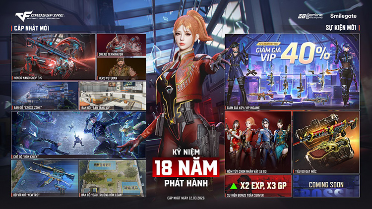 Crossfire tung cập nhật mới mừng sinh nhật 18