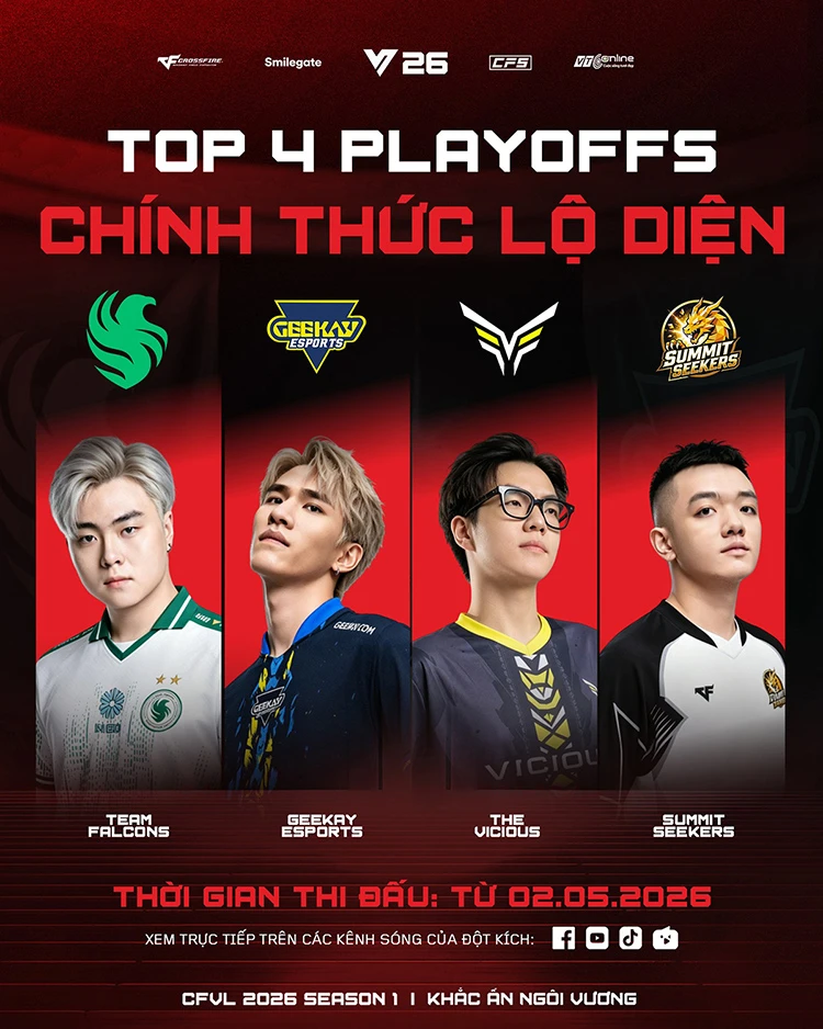 Lộ diện bốn đội tuyển tranh ngôi vương CFVL 2026 Season 1
