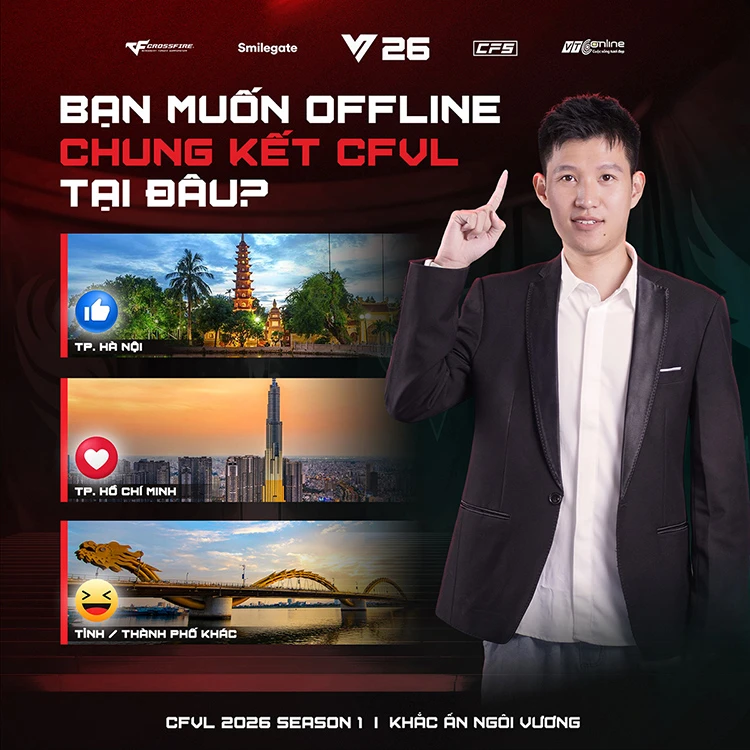 Lộ diện bốn đội tuyển tranh ngôi vương CFVL 2026 Season 1