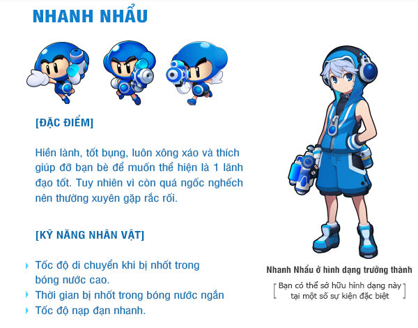 Tìm hiểu các nhân vật trong Bubble Fighter - BF Online