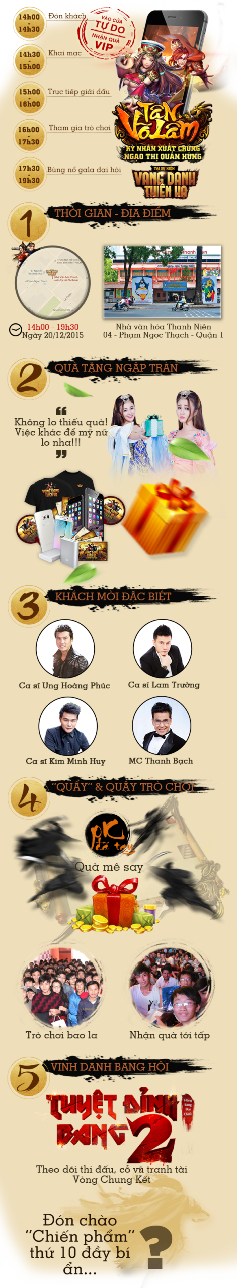 Ưng Hoàng Phúc tham gia sự kiện Vang Danh Thiên Hạ