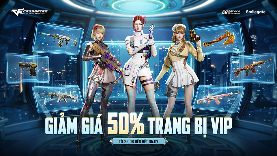 Crossfire giảm giá toàn bộ cửa hàng VIP
