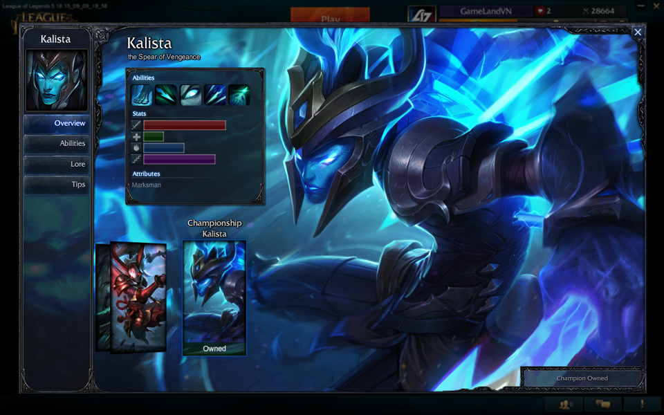 Trang phục Kalista Championship