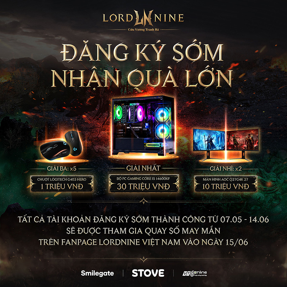 LORDNINE mở đăng ký sớm, tặng quà gần 70 triệu đồng