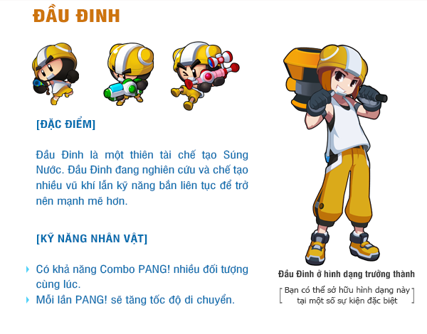 Tìm hiểu các nhân vật trong Bubble Fighter - BF Online