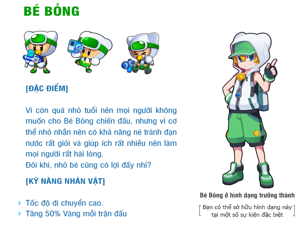Tìm hiểu các nhân vật trong Bubble Fighter - BF Online