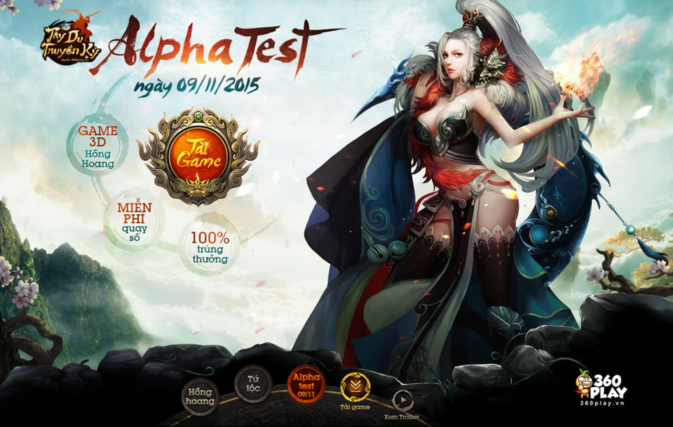 Tây Du Truyền Kỳ mở của Alpha Test vào 09/11