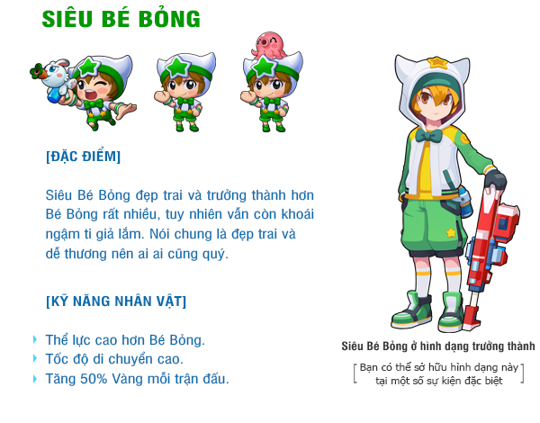Tìm hiểu các nhân vật trong Bubble Fighter - BF Online