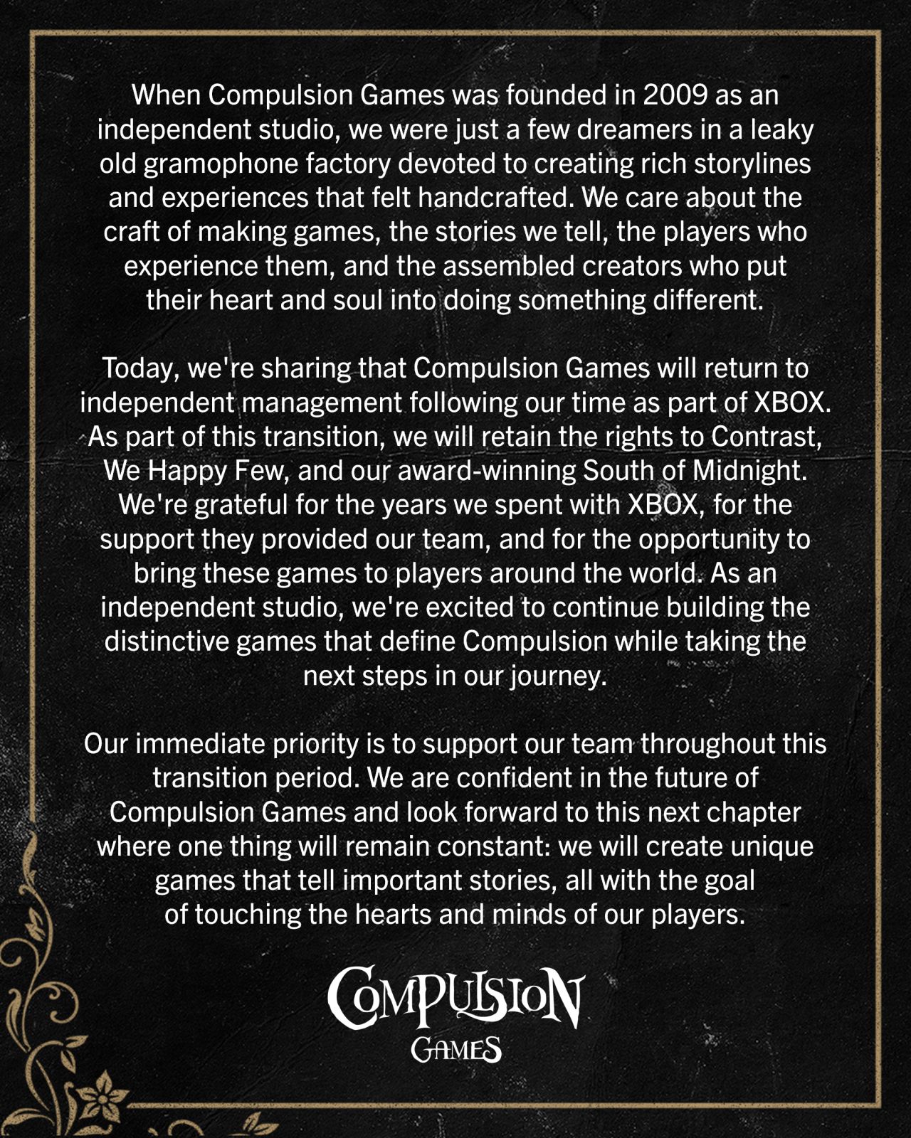 Compulsion Games kêu gọi hợp tác với studio khác