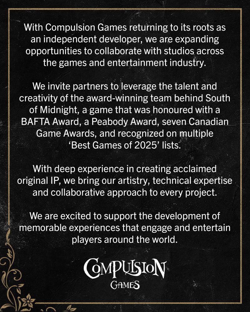 Compulsion Games kêu gọi hợp tác với studio khác