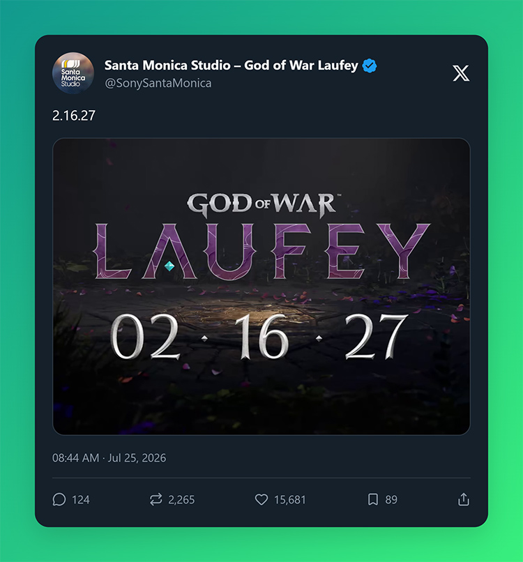 God of War Laufey lên PS5 vào ngày 16/02/2027