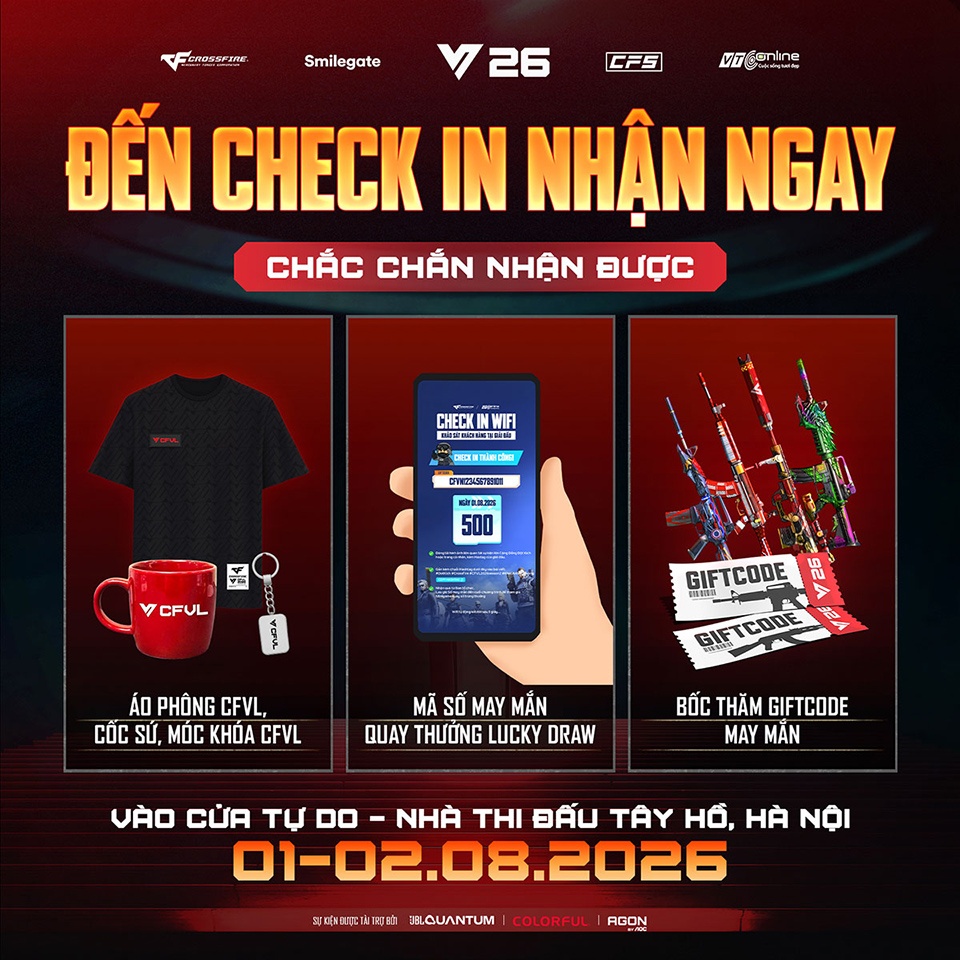 Chung kết CFVL 2026 Mùa 2 diễn ra tại nhà thi đấu Tây Hồ