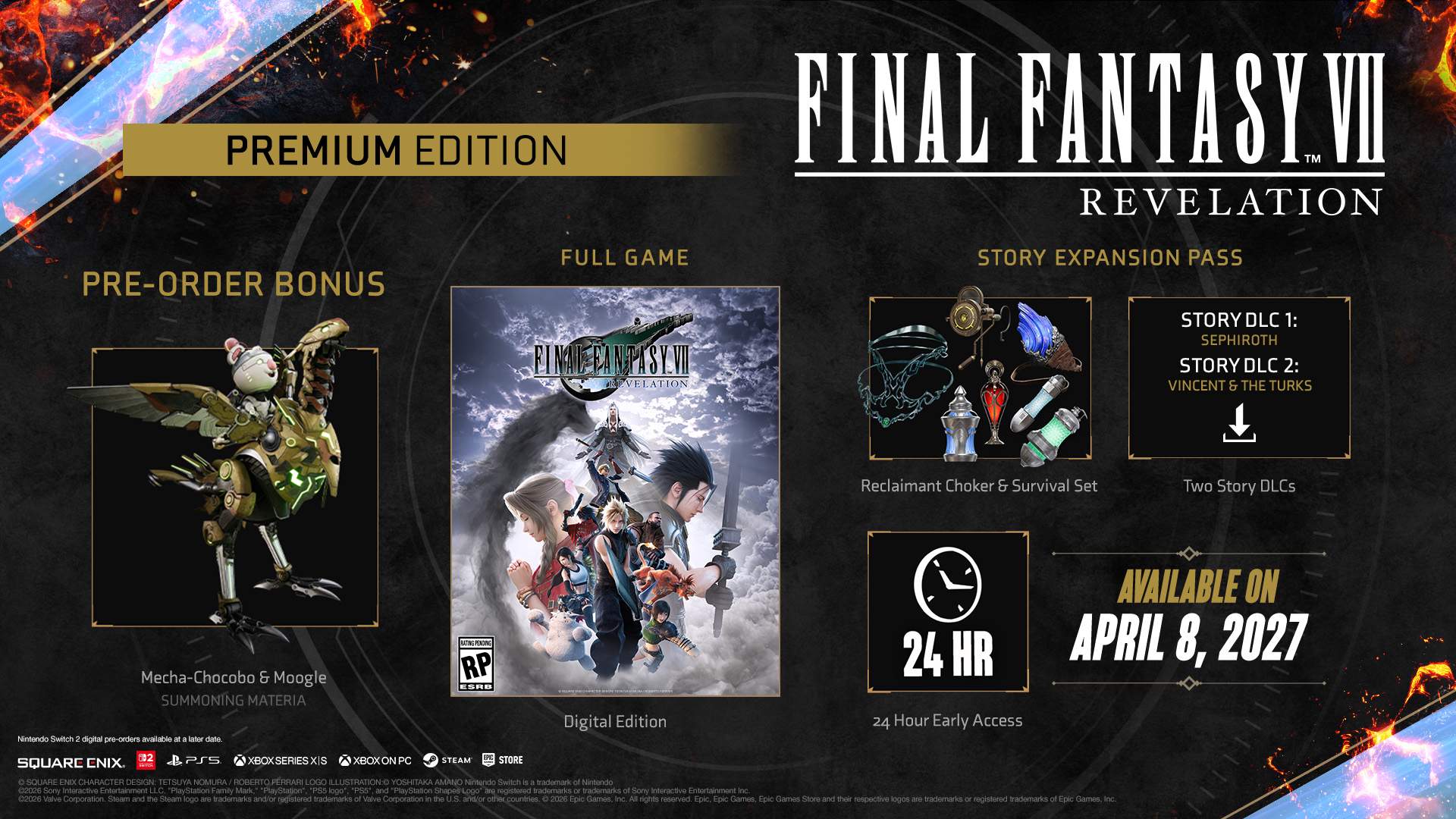 Final Fantasy VII Revelation ra mắt ngày 08/04/2027