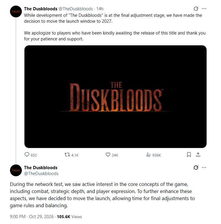 FromSoftware dời lịch ra mắt The Duskbloods sang 2027